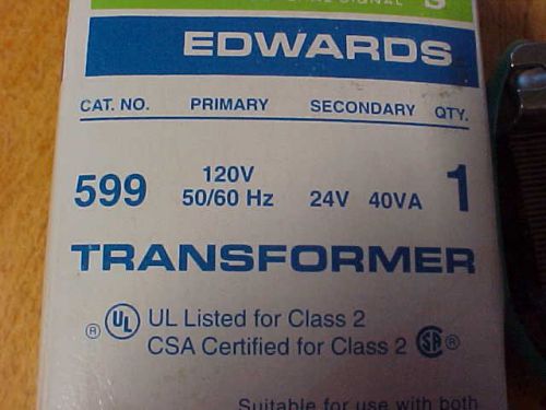 New EDWARDS 599 TRANSFORMER 120V 50/60HZ 24V