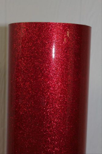 Roll 40&#034; x 45yds FLEXcon  Shimmercal PM 200 Red Macro Glitter Sign Vinyl