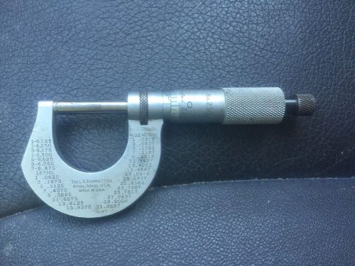 Vintage ls starrett micrometer 230 0-1 inch ratchet end for sale