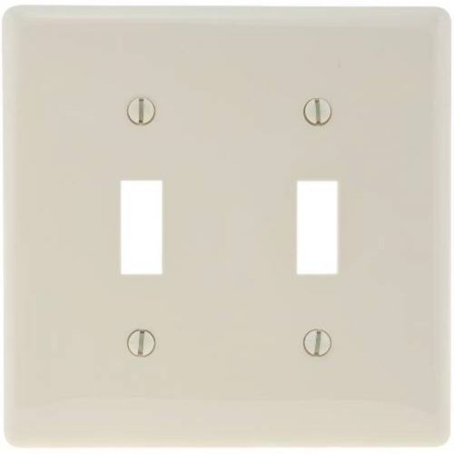 Wallplate Toggle 2-Gang Almond Hubbell Electrical Products NP2LA