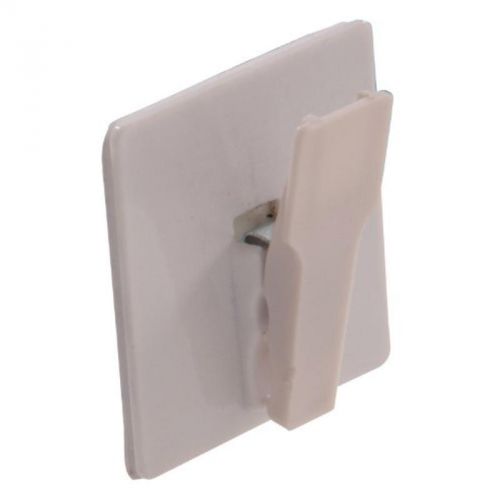 Plastic spring clip hook- white - adhesive backed 2pk hillman hook and eye for sale