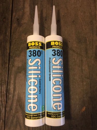 NEW WHITE BOSS SILICONE 380 2 TUBES