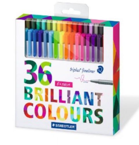 STAEDTLER Triplus Fineliner 334 Color Pen Set  36 Assorted Colour Stationary