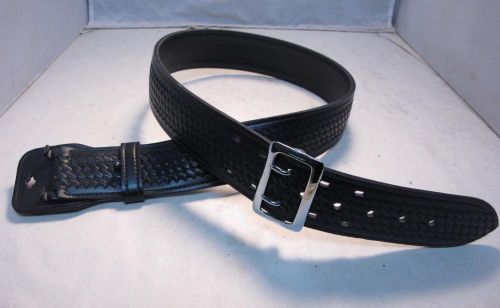 Size 42&#034; bbw tactical design labs 2.25&#034; security or police duty belt -chrome for sale