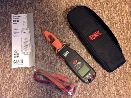 Klein tools professional cl3100 hook clamp meter current 200a ac/dc case leads for sale