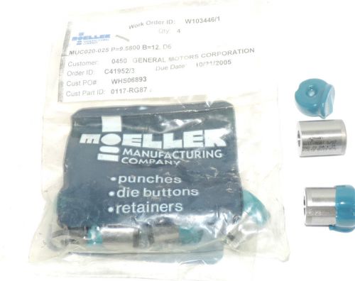 LOT OF 6 NEW MOELLER 0117-RG87 PUNCHES RND 20 DIA X 25, P=9.58 B=12 P/S