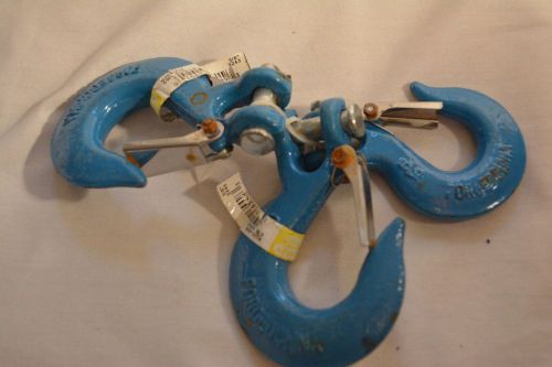 3 Chain Hooks with safety latches  3/8 and 5/16