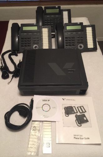 Used Vertical SBX IP 320 4000-03 w/ (4) 4024 24 Button Digital Display Phones