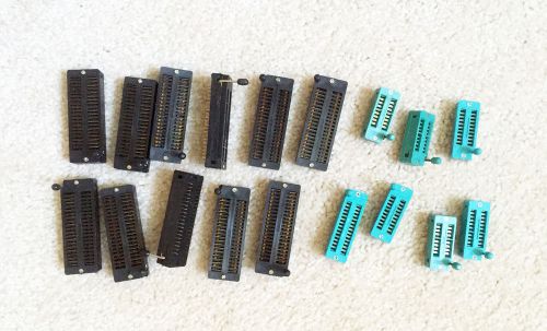 Quick Clamp Sockets For PIC Or Other Microprocessors 17 Sockets 18 Pin To 40 Pin