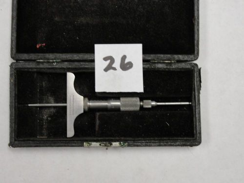 0-2 1/2&#034; adjustable anvil depth micrometer - brown &amp; sharp for sale