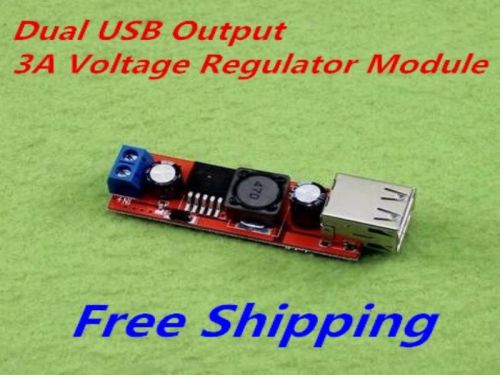 5X Dual USB output DC-DC 3A BUCK Module 9V/12V/24V/36V to 5V Buck voltage(H6A3)