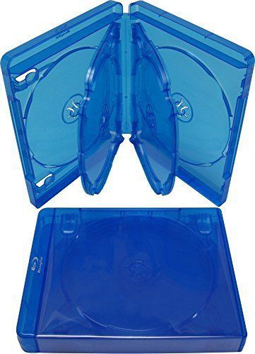 1 Empty 22mm Thick 6 Disc Capacity - Blue Replacement Boxes / Cases for Blu-Ray