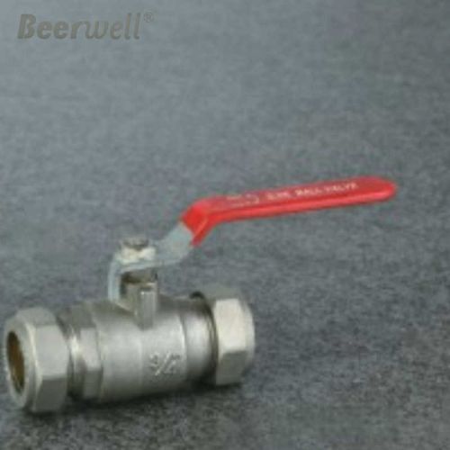 1/2&#034; red lever handle compression full bore sleeve ball valve for sale