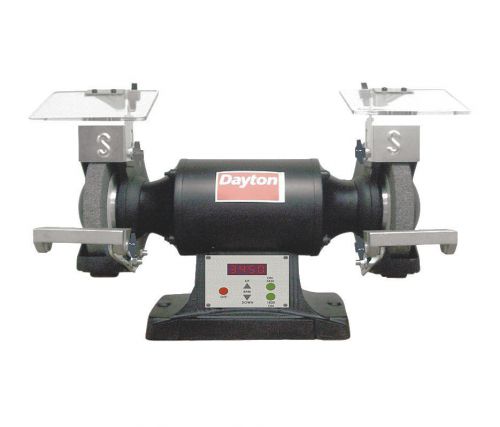 Dayton 2fdb6 premium bench grinder, 8 in, 1.5hp, var spd *pa* for sale