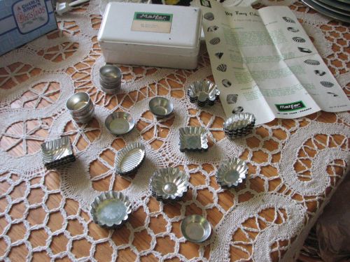 MATFER PETITE MOULDS LOT OF 52 WITH ORIGINAL TIN CASE AND INSERT