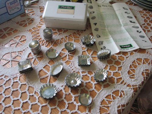 MATFER PETITE MOULDS LOT OF 52 WITH ORIGINAL TIN CASE AND INSERT