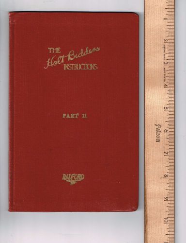 Rare 1925 HOLTBID SERVICE CO., Holt Bidders Instructions:Part 11 Dutch Colonials