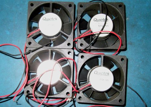 4PC 12VDC 60MM AXIAL BRUSHLESS FAN LOT - MODEL SB0612L - NOS