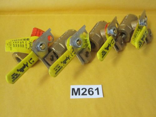 Four (4) apollo 75-102-41 3/8 bronze ball valve for sale
