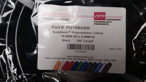 Atp pe10mabk tubing,10mm od,100 ft black advanced technology products surethane for sale