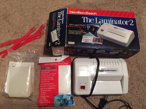 Hamilton Beach The Laminator 2 Laminating Machine (Card Size)  80800 With Extras