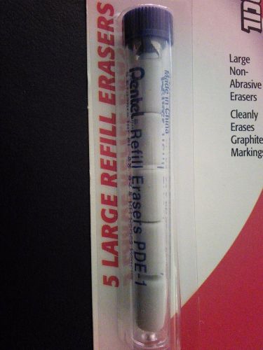 Pentel PDE-1 Automatic Pencil Refill Eraser, 2 x 5-Ct Tubes Individually Wrapped