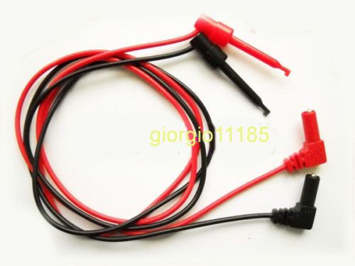 2x Multimeter Probe Banana Plug to Test Hook Clip Cable
