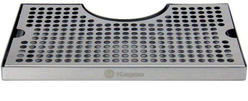Beer drip tray stainless surface mount 3&#034; column cut-out w/ drain for sale