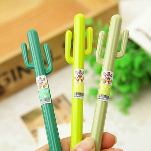 5pcs/lot cute cactus design gel pen office &amp; school fashion gift wholesale for sale