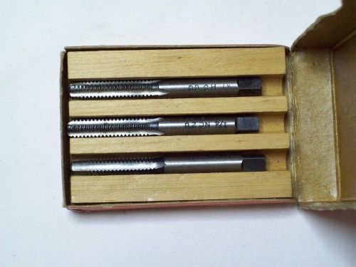 Greenfield threading hand tap set, 1/4 - 20 nc, bottom, plug, &amp; taper  usa! for sale