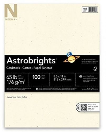 Neenah Stardust Specialty Cardstock, 8.5 X 11 Inches, Ivory, 100 Count (54007)