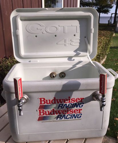 BUDWEISER RACING  2 TAP JOCKEY BOX COLD PLATE BEER DISPENSER  SYSTEM-CORNELIUS