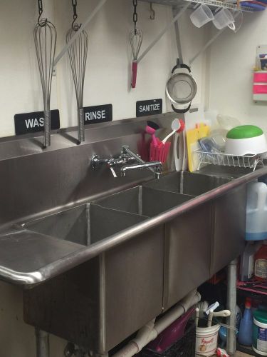 Three Part Commercial Sink