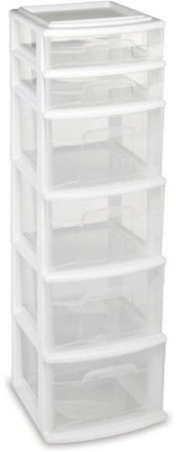 Homz storage cart with 6 drawers, multiple colors for sale