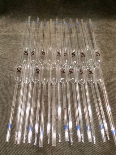 LOT 20 Glass 25ml Volumetric Pipetes pipete   NICE!!!!