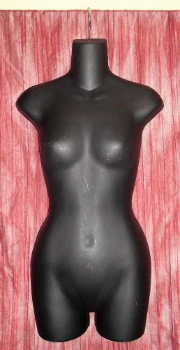 1 DISTRESS Mannequin 3/4 Torso-1 Blk Female Body Form,Hook-Halloween Display-3