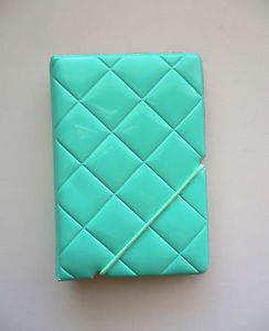 BLUE Quilted Vinyl Business/Credit Card Holder Organizer BN