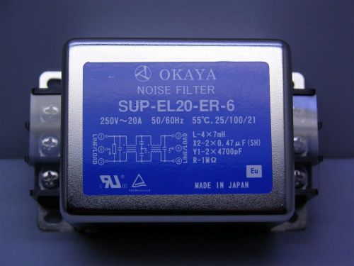 1 Okaya SUP-EL20-ER-6 20A Noise Filter
