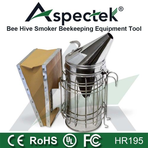 Aspectek bee hive smoker beekeeping equipment tool + stainless steel (aa1) for sale