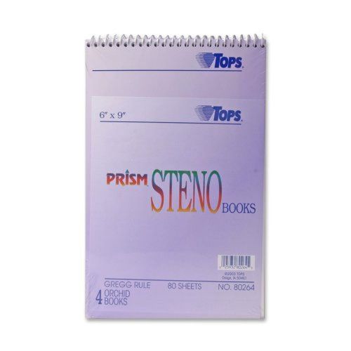 TOPS Prism 100% Recycled Steno Book Top Wirebound 6 x 9 Inches Orchid Gregg R...