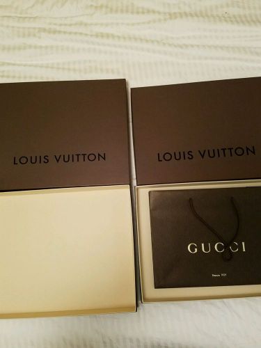 2- Louis Vuitton &#034;Empty&#034; boxes and Gucci Shopping Bag