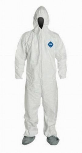 Lakeland 01412 tyvek white coveralls with hood and boots, large - box of 20 for sale