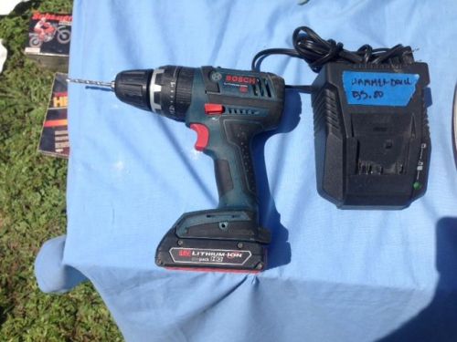 Bosch Cordless Hammer Drill or Standard w/Lithium Ion 18v Battery and Charger