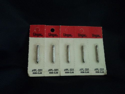 FIVE UNGAR IRON-CLAD SOLDERING TIPS- PL-331- NEW IN PACK- B.I.N.