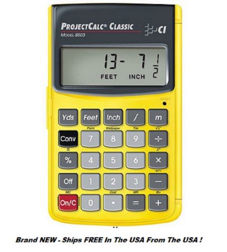 Calculated Industries ProjectCalc Classic Model 8503  New  Ships FREE In The USA