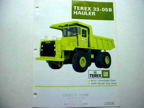 Terex 33-09, 33-07 &amp; 33-05B Hauler Truck Literature (3)