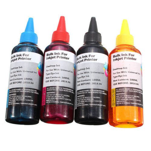 4 Colors 400ml Universal Refill Ink C M Y K for Epson Canon HP Brother Printers