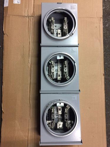Anchor, 3 gang meter socket, 125a 600vac, 4 jaw, ringless, residential, 3sv-1004 for sale