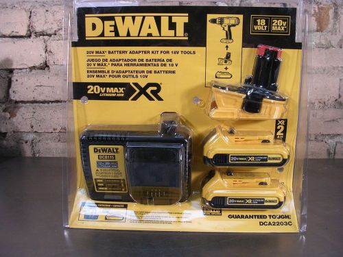 Dewalt DCA2203C 20 Volt Max Battery Adapter Kit for 18 Volt Tools