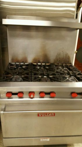 Vulcan 6 burner vg36 series gas commercial range for sale